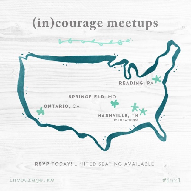 (in)courage in real life meetups