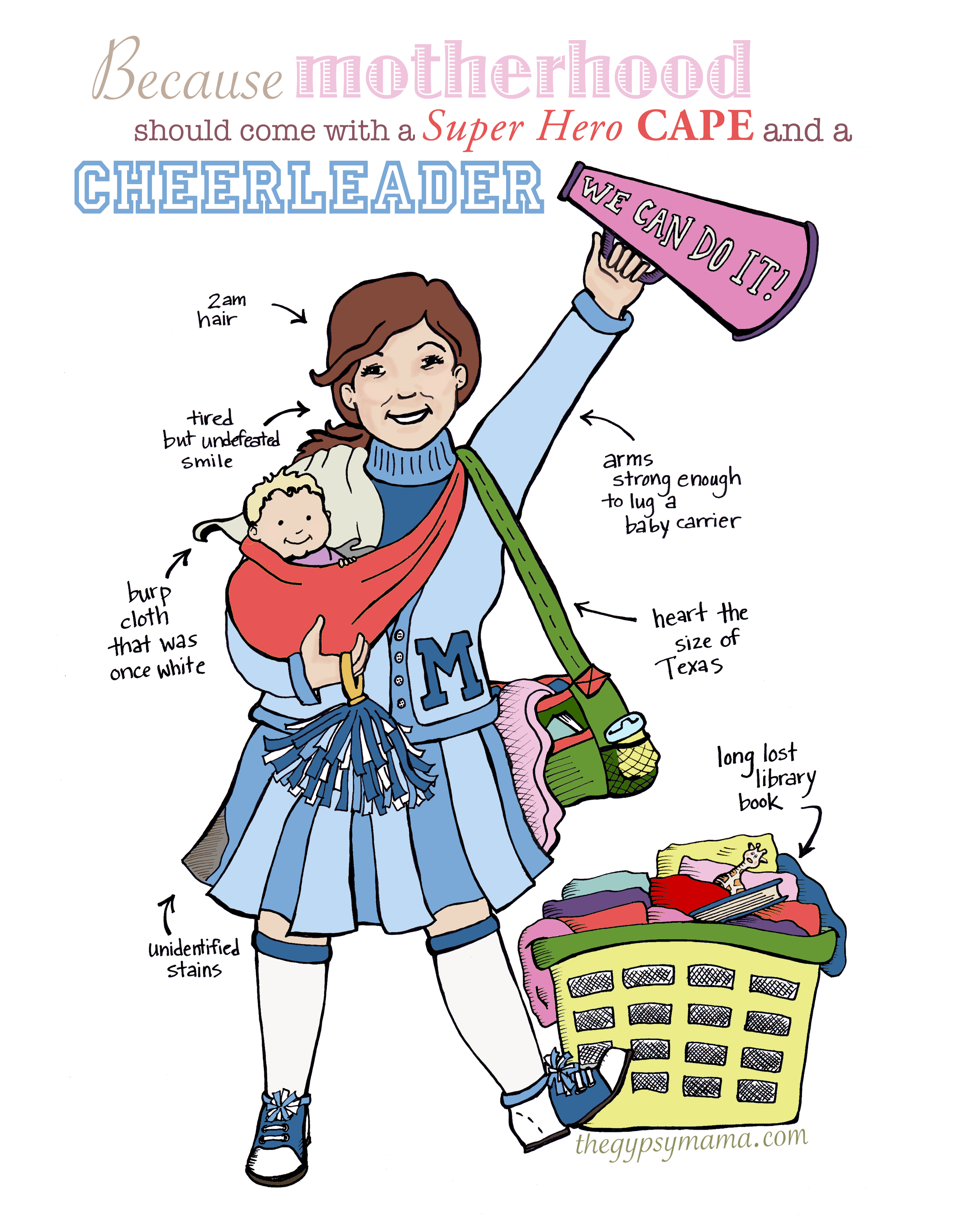 The Cheerleader for Tired Moms {a free printable & EBook announcement!}